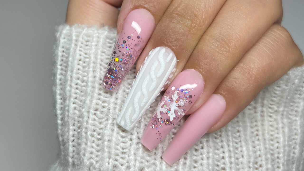Pink Winter Nails | Lazy Girl Method | Beetles Polygel