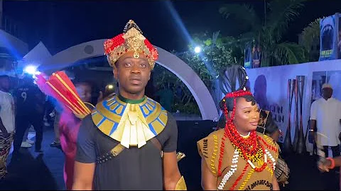 Lateef Adedimeji and wife, Mobimpe, Ibrahim Chatta and others at JAGUNJAGUN movie premiere