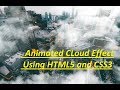 How to make animated cloud effect using html and css in Urdu | Hindi by Zeeshan Web