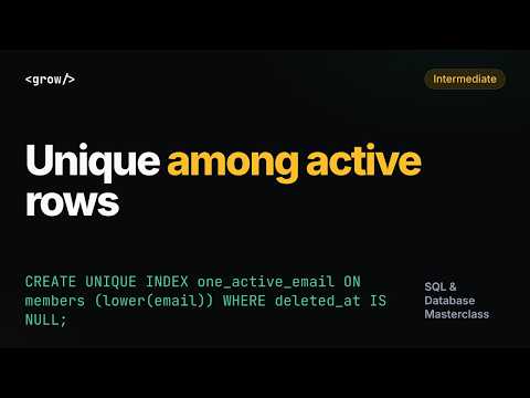 SQL UNIQUE and CHECK Constraints: NULLs, Partial Unique Indexes, Multi-Column Rules (PostgreSQL)