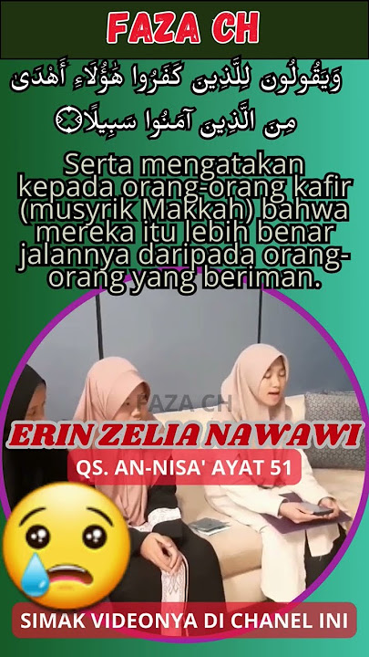 AWAL VIRAL || ERIN ZELIA NAWAWI AN-NISA' AYAT 51#tilawahmerdu #mtqinternasional