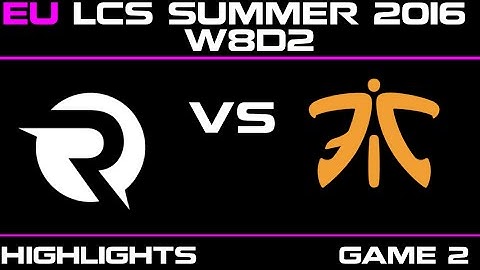 OG vs FNC Game 2 highlights W8D2 EU LCS 2016 Origen vs Fnatic   FNC vs OG   LCS LOL
