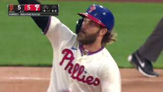 Bryce Harper hits a CLUTCH 3 run homer to tie the game in the 9th!