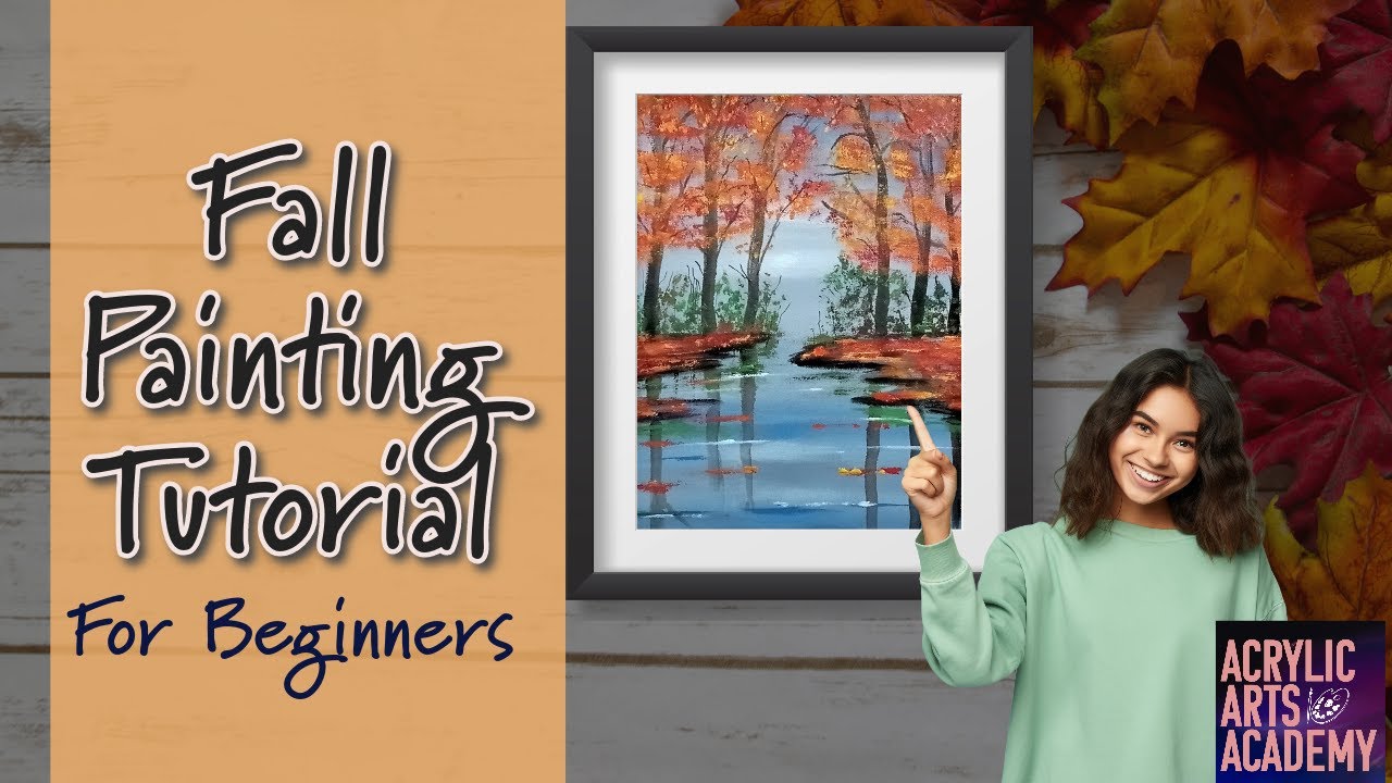 Step by Step Fall Themed Acrylic Painting Tutorial for Beginners - YouTube