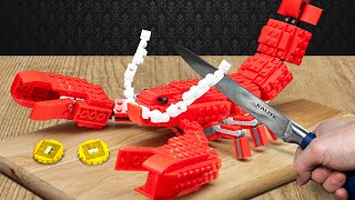 LEGO Giant Lobster: Catch & Cooking Great Grilled Lobster / Stop Motion Cooking ASMR