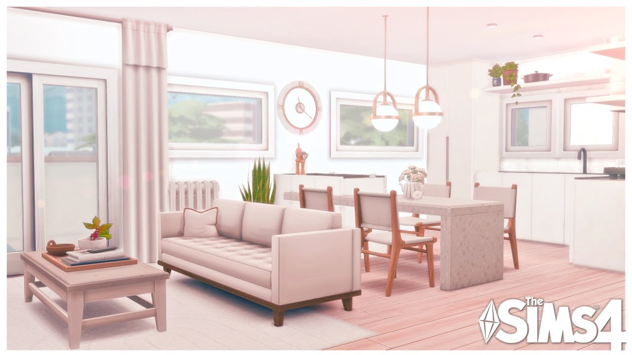 2 Bedroom Modern Apartment Sims 4 Stop Motion Build Youtube