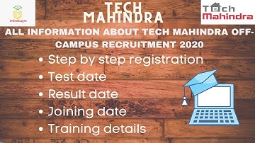 TECH MAHINDRA TEST DATE ANNOUNCED | All about Tech Mahindra off campus recruitment
