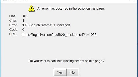 an error has occurred in the script on this page windows 10