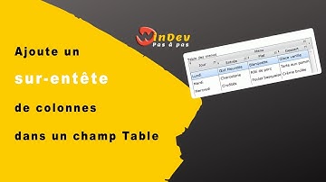 Ajoute un sur-entête de colonnes dans un champ Table par programmation