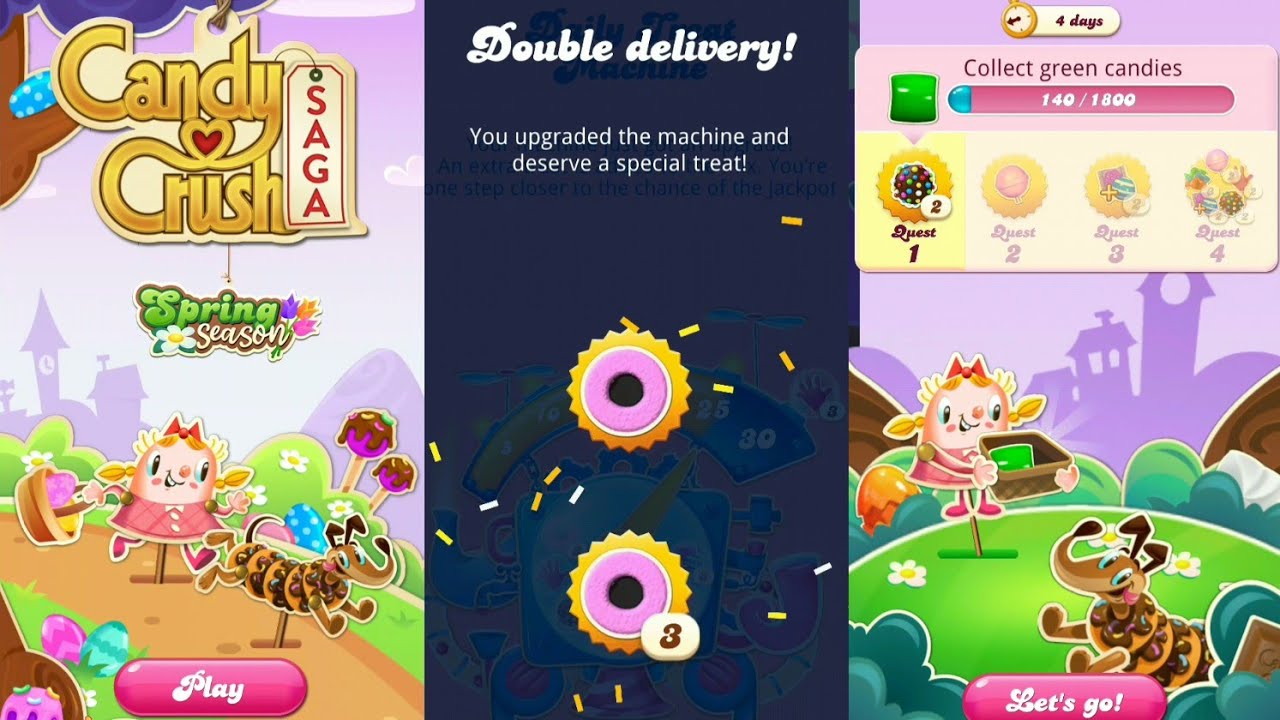 New Version How To Get Free Booster Daily Treat Machine Candy Crush Saga Candy Crush YouTube