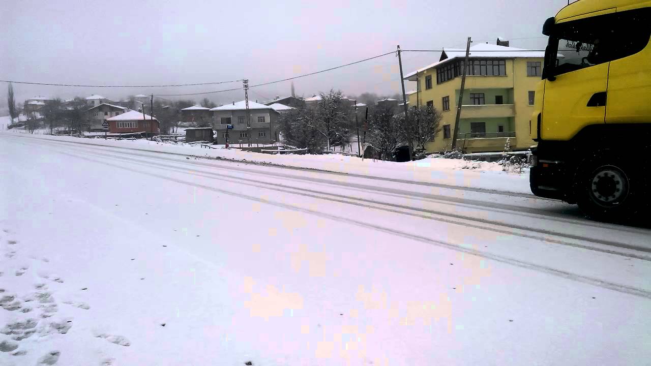Çorum kargı gölet köyü kar yağışı