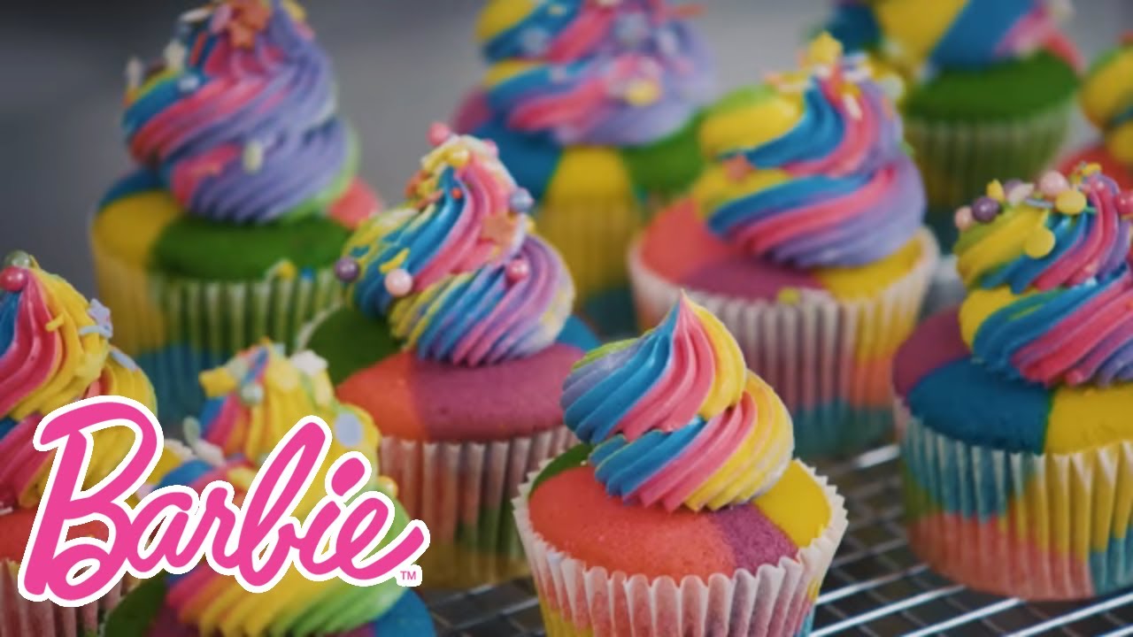Onbevredigend Perforatie Aap Barbie | Barbie Rainbow Cupcakes | Cooking and Baking - YouTube