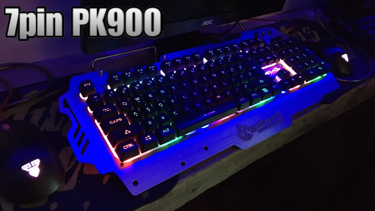 7pin PK900 Membrane Illuminated Gaming Keyboard **UNBOXING** - YouTube