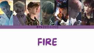 BTS - FIRE (Colour Coded Lyrics)