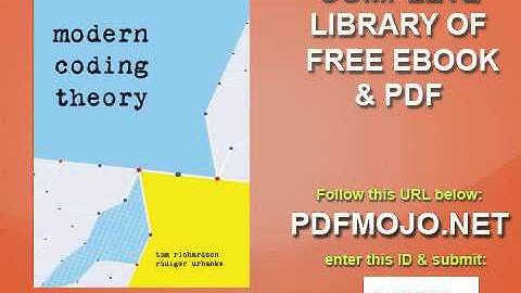 Modern Coding Theory