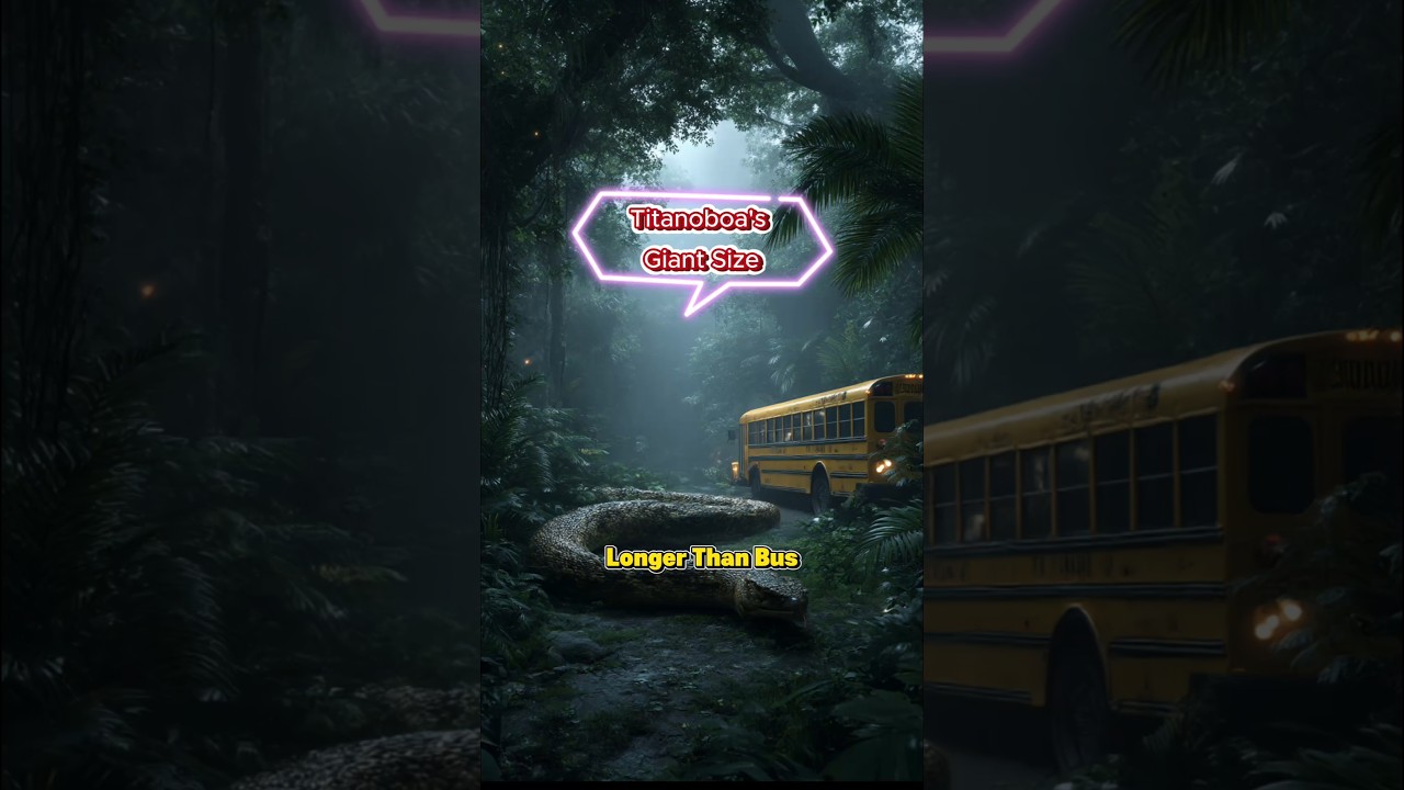 The Bus-Sized Snake! 🚌 Titanoboa: The Monster of the Jungle #Shorts #Titanoboa #History #JustQuiz