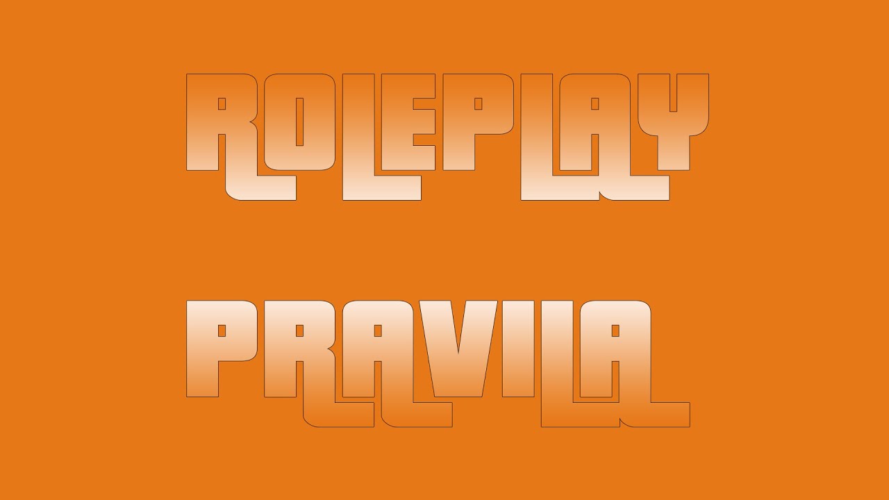 [RP] RolePlay Pravila - YouTube