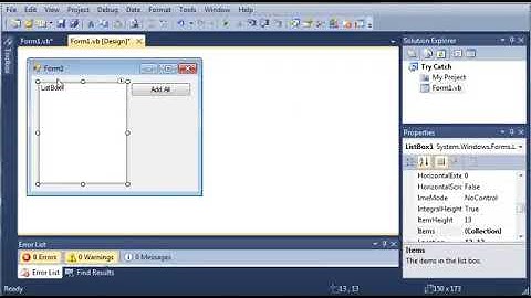 Visual Basic Tutorial   133   Introduction To Try Catch