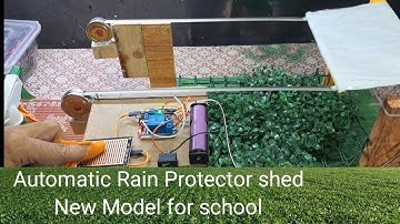 Protección de cultivos contra la lluvia || Modelo de techo pluvial automático || Proyecto científ...