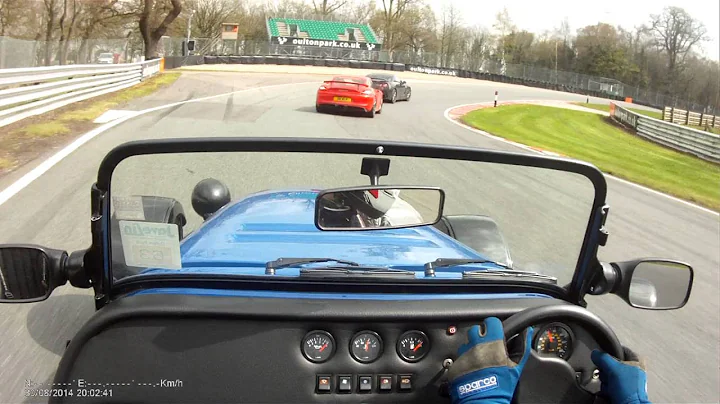 Westfield vs Porsche GT4 and Nissan GTR. Oulton Pa...