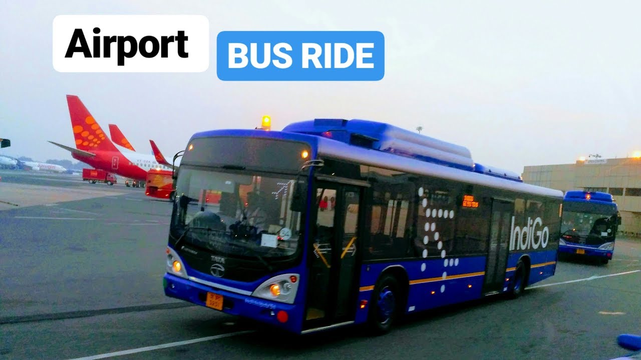 Delhi Bus Indigo bus ride:terminal 1d to plane - IMAGE FLUENT