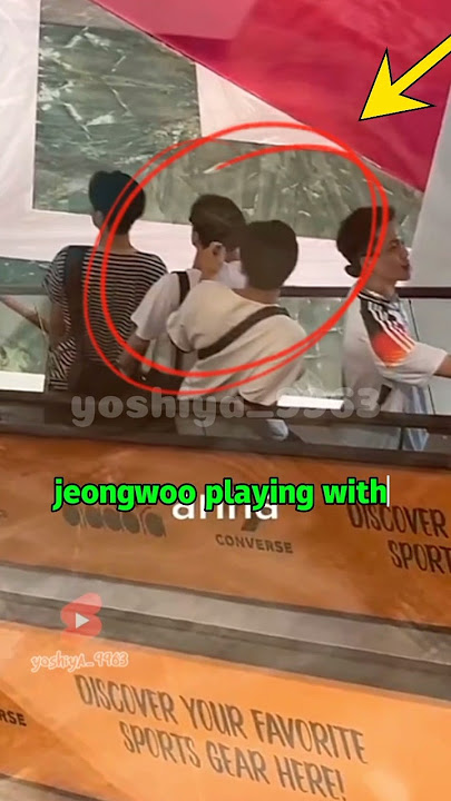 Jeongwoo playing with asahi hair 🤧🤏🏻 #asahi #jeongwoo #jaehyuk #hyunsuk #shorts