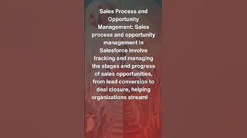 Sales Process and Opportunity Management in Salesforce shorts video #Shorts #salesforce #shortvideo