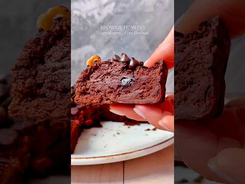 Brownie 3 ingredientes #sinharinas #sinazucar #brownie #chocolate #merienda #rico #recetasfaciles