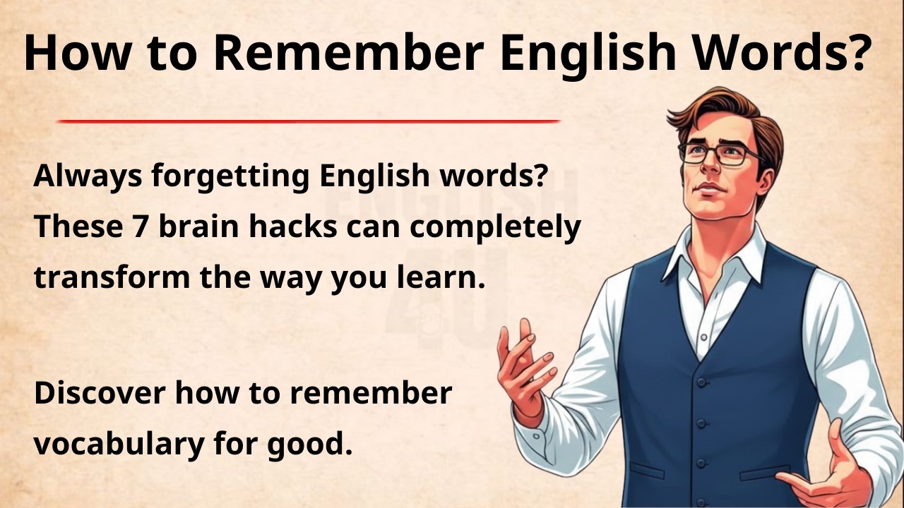 How to Remember English Words Forever || 7 Brain Hacks | English Easy Practice