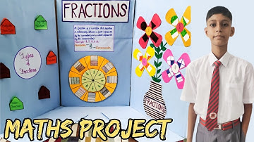 Maths Project | Fraction Model | Fractions Project | School Exhibition Maths Project #mathsproject