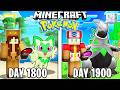 I Survived 1900 DAYS in Minecraft POKEMON!