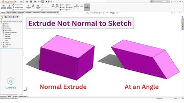 Extruderen niet normaal ten opzichte van schets | Solidworks Extrusie onder een hoek | Extruderen...