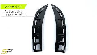 SpeedyParts.de - 2x Glossy Black Side Fender Air Vent Outlet Trim For Mercedes Benz CLA C118 AMG