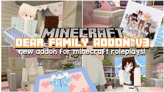 ꒰ Minecraft PE ꒱ Dear Family Addon V3! 🏡💗 how to use + download tutorial! ✨ screenshot 3