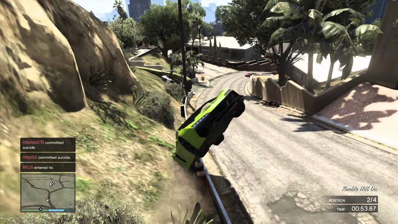 Grand Theft Auto V Custom Race Highest Jump Pool Dive YouTube