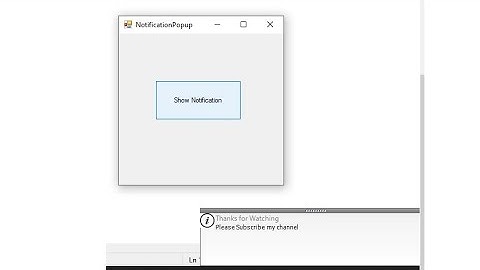 How to show Notification popup using Tulpep nuget package - VB.net