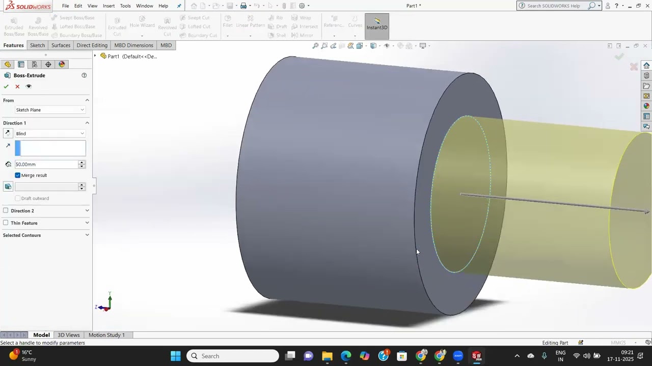 Mastering 3D Basics: SolidWorks Extrude & Extrude Cut | Part 06