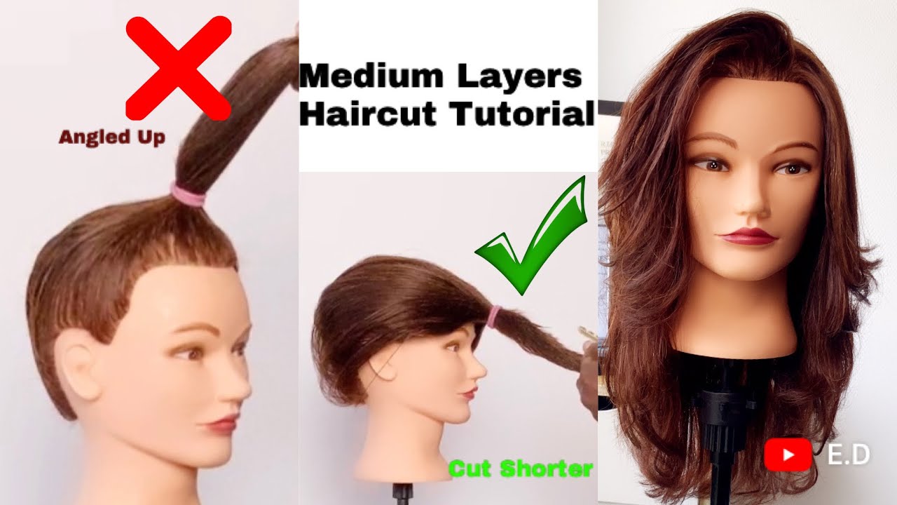 DIY layered haircut / Long To Short Hair Cut / step by step / - YouTube