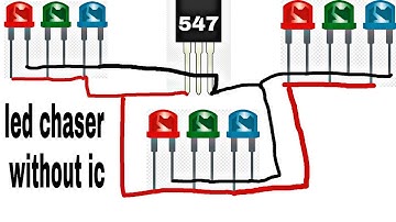 3 channel led chaser circuit using Bc547 transistor | Running led lights without ic