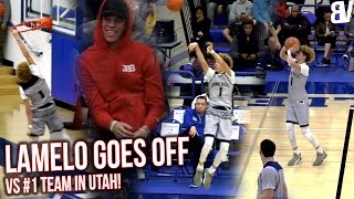 LaMelo Ball ON FIRE w/ Lonzo Watching! Chino Hills VS #1 Utah Team! Chino Hills VS Wasatch Academy