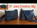 JEANS CROSSBODY BAG | RECYCLE JEANS INTO BAGS /JEANS BAG FROM OLD JEANS/DIY BAG SEWING/JEANS BAG DIY