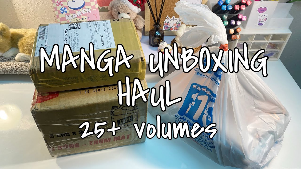 Ngẫu hứng đi Fahasa và mua rất nhiều truyện tranh | Manga Unboxing + Haul |  Huyn Lyn