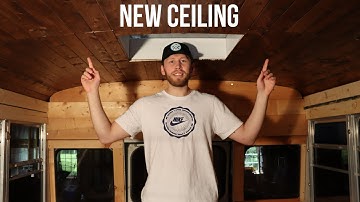 Skoolie Build - Installing my Tongue and Groove Ceiling Boards
