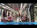 MRT ride Singapore, from Punggol to Somerset.  🚆