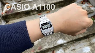 カシオ最高傑作！A1100D-1JF！レトロフューチャーな70’sデジタルクロノグラフ！フロントボタンにステンレスケースの52QS-14をカシオが堂々の高品質復刻！CASIO A1100D-1JF