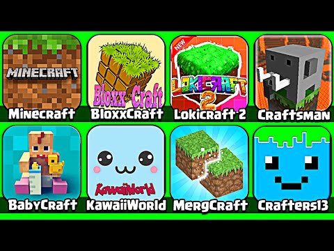 Сборка игр Minecraft: Bloxx Craft, KawaiiWorld, Lokicraft 2, TheCrafters13, MergeCrafter, Craftsman