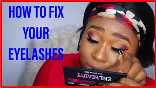 HOW TO FIX YOUR EYELASHES FOR BEGINNERS WITH CURLY NATURAL LASHES screenshot 5
