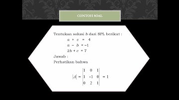 Penyelesaian SPL mengunakan invers matriks dan aturan cramer