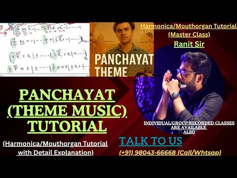 Panchayat Theme Music Harmonica Tutorial By Ranit Sir 98043-66668 Whtsap Also