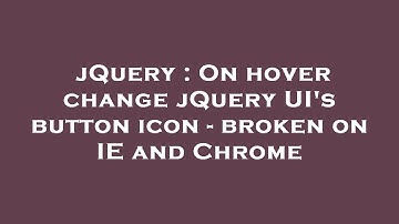 jQuery : On hover change jQuery UI